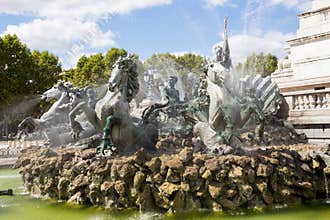Le Monument aux Girondins in french city of Bordeaux