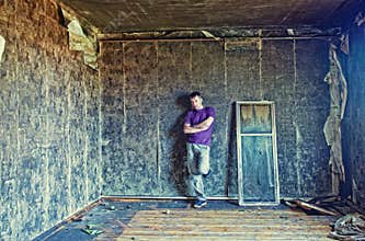 Grunge interior andman