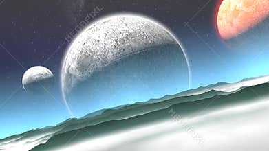 Artist rendering alien planet.