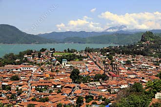 Tile roofs of the city of valle de bravo, mexico I