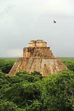 Mayan pyramids in Uxmal near merida yucatan mexico III