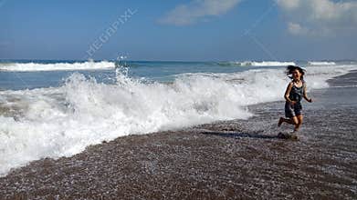 Having a good time on the beach