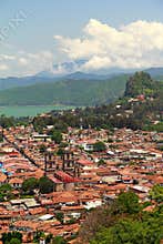 Tile roofs of the city of valle de bravo, mexico III