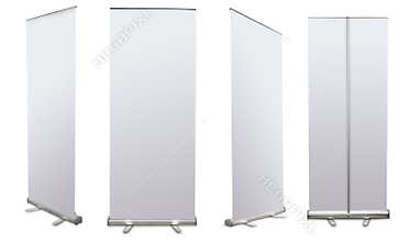 Blank roll up banner display