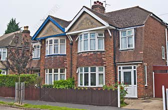 Pair of semi detached houses in an urban area
