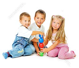 Children playing on the floor