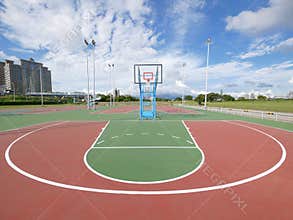 Outdoor basketball court