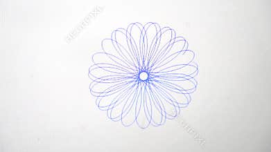 Spiral Drawing of a Delicate Floral Shape