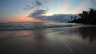 Time lapse video of beach sunset