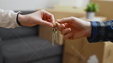 Broker gives the keys to the client.