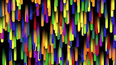 Colorful rain drops loop animation