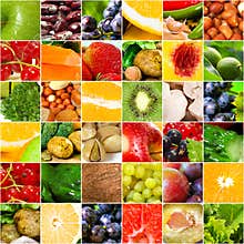 Fruits vegetable big collage