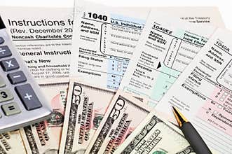 Tax forms 1040.