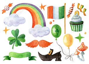 Saint Patrick`s day clipart collection