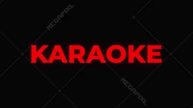 Karaoke text. Colorful stretch typography text. Party in retro style. 4k loop animation. Intro text. Vj animation for night clubs