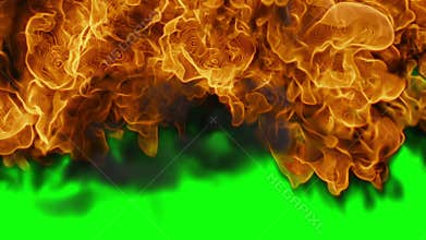 Fire Flames and Smoke Transition, Green Screen Chromakey