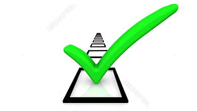 The choice. Checkbox with green check mark