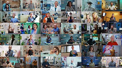 Montage of diverse people in different activities