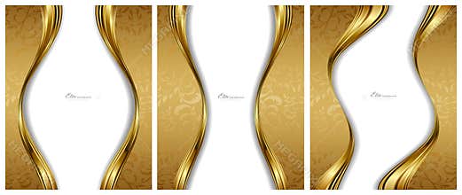 Abstract gold backgrounds templates