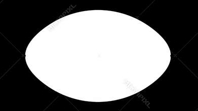American football ball rotating in motion on blue screen with alpha-channel. Looped American football 3d Animation. 3d