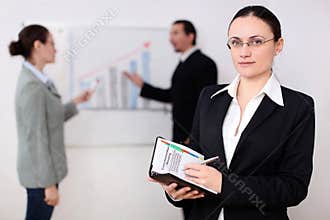 Businesswoman in a meeting