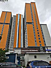 Wisma Athlete Kemayoran, Central Jakarta, the largest hospital treating COVID-19 patients in Indonesia.