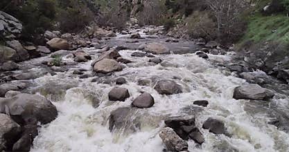 Kern River and Cow Flat Creek in. California. USA. Rocks and Stones, Flowing Water 6