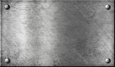 Steel or aluminium metal plate with rivets