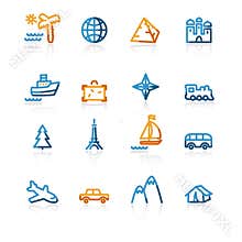 Contour travel icons