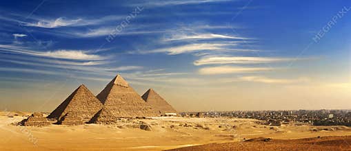 The Giza Plateau skyline