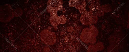 Red Grunge wall texture. Dark red grunge background. Horror Cement texture