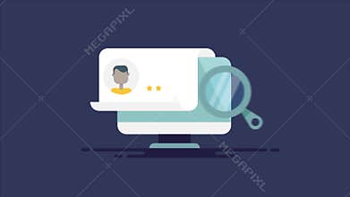 Customer data, financial portfolio analysis. 2d animation video clip.