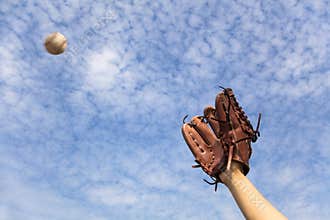 Baseball glove and ready to catching