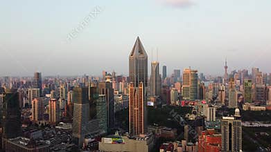 Tomorrow Square Dominating the Skyline in Shanghai's Jing'an District