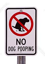 No dog pooping sign