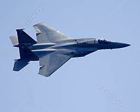 F15 Jet fighter in flight