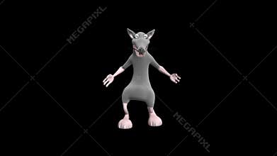 Dancing mouse. 3D realistic professional animation.