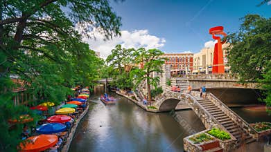 San Antonio, Texas, USA cityscape at the Riverwalk