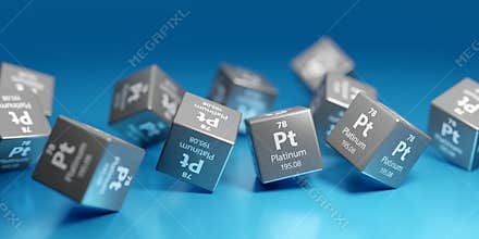 Platinum Pt is very heavy and chemically resistant precious metal, used in glass, chemical and pharmaceutical industries.