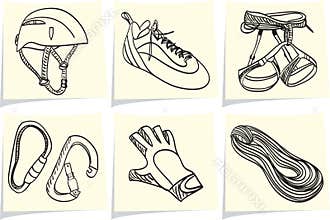 Climbing equipment on memo sticks