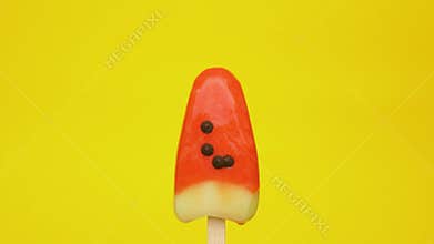 Melting Ice Popsicle in Summer Heat
