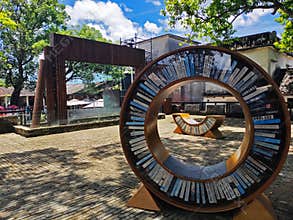Fantastic round bookcases and half round bookcases