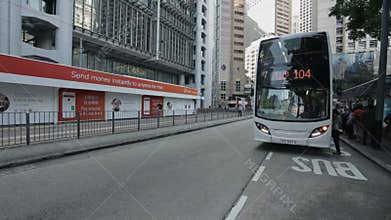 Streets of Hong Kong, steadicam - public transportation buses