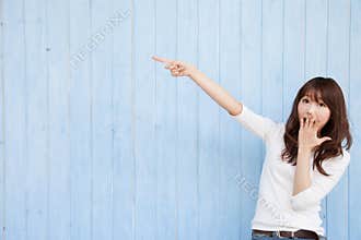 Asian woman surprised