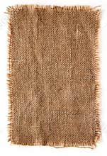 Burlap canvas lacerate edge