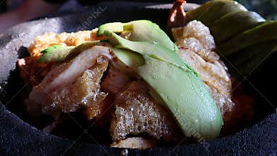 Molcajete meat dish, is a dish served in the state of Tlaxcala