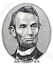 President Abraham Lincoln on five dollar bill