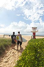 Going for a morning surf