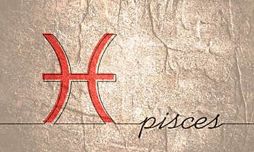 Fish zodiac symbol icon in thin line style
