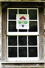 Polish Wycinanki Artwork Hanging in Window
